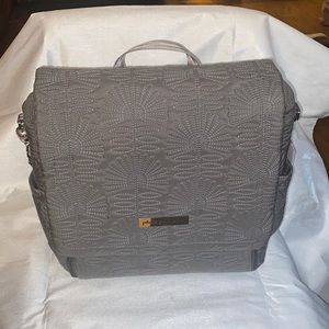 Petunia Pickle Bottom Embossed Gray ‘Boxy Backpack’ Diaperbag